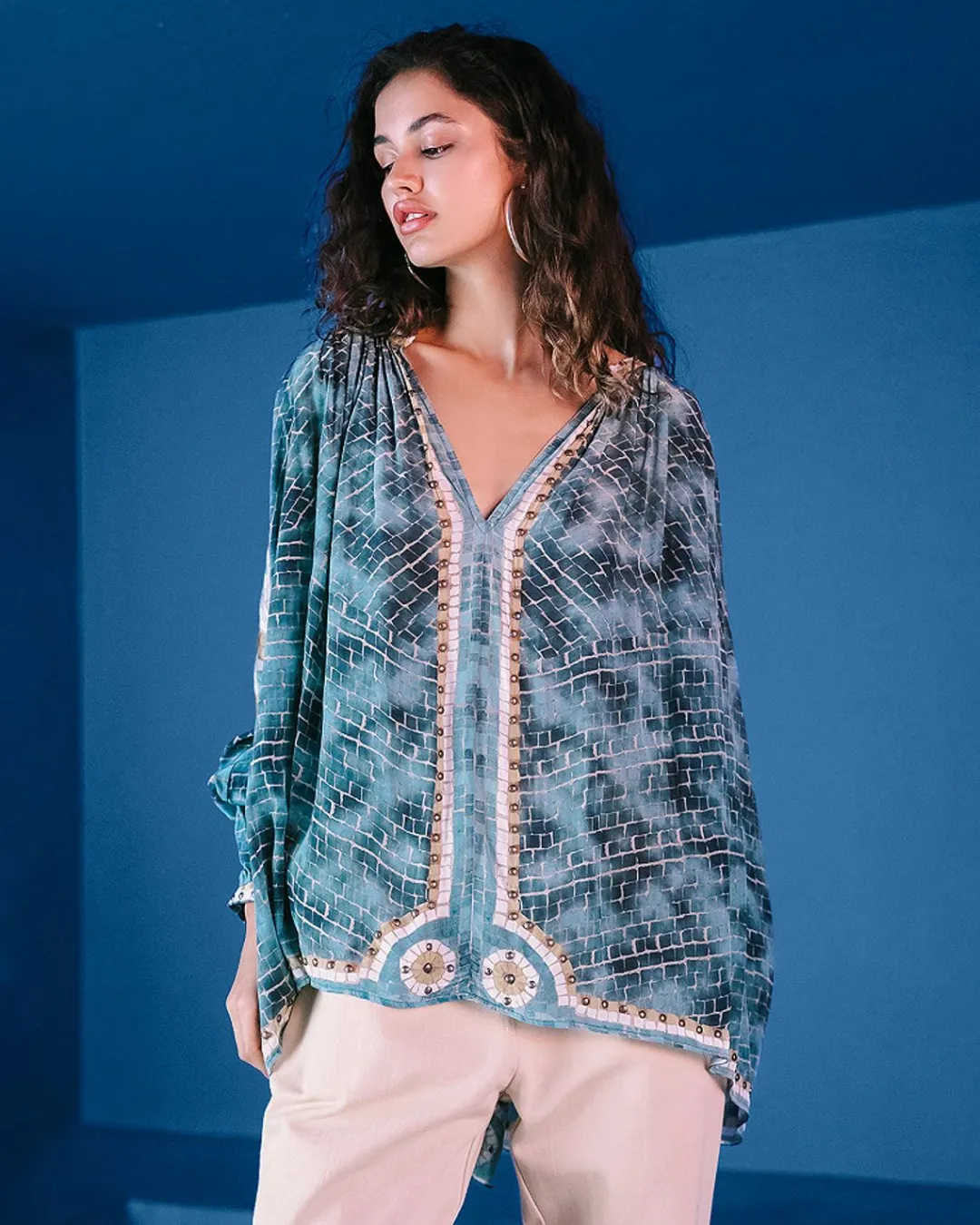 Chemises & Tops>Mes Demoiselles Paris Blouse Mushu Bleu