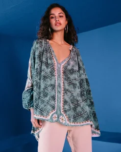 Chemises & Tops>Mes Demoiselles Paris Blouse Mushu Bleu