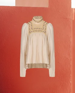 Chemises & Tops>Mes Demoiselles Paris Blouse Nessa Naturel