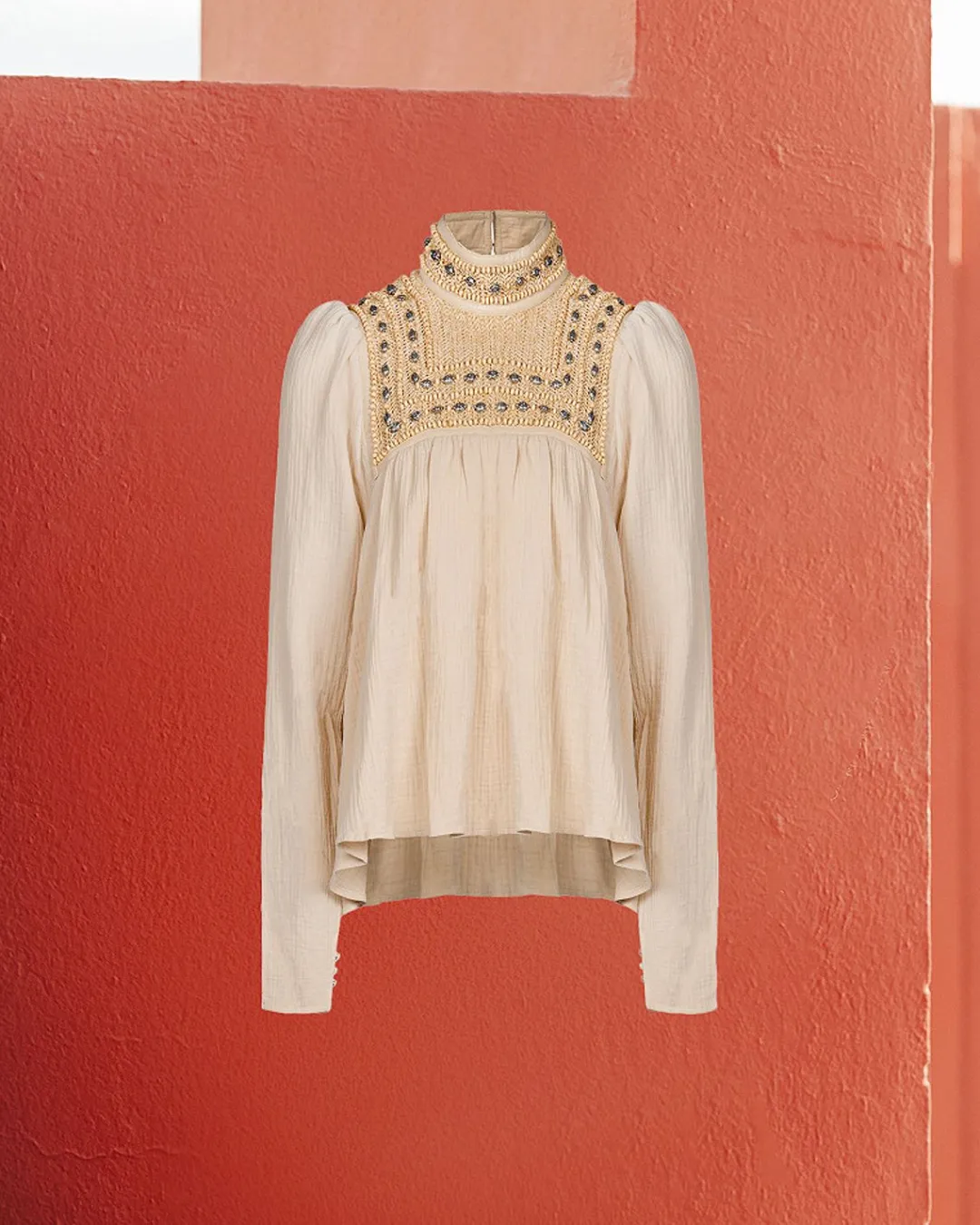 Chemises & Tops>Mes Demoiselles Paris Blouse Nessa Naturel