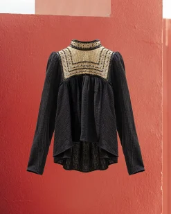 Chemises & Tops>Mes Demoiselles Paris Blouse Nessa Noir