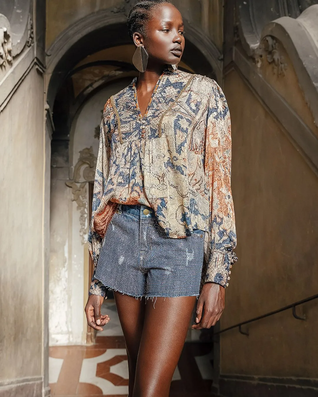 Chemises & Tops>Mes Demoiselles Paris Blouse Norma Multicolore