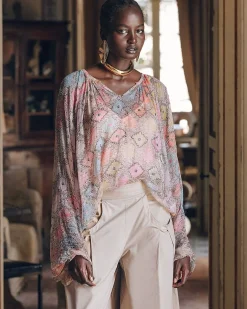 Chemises & Tops>Mes Demoiselles Paris Blouse Onde Multicolore
