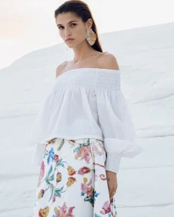 Chemises & Tops>Mes Demoiselles Paris Blouse Pyrite Blanc