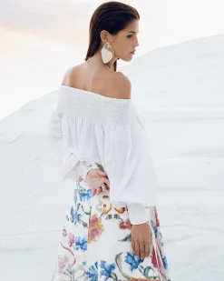 Chemises & Tops>Mes Demoiselles Paris Blouse Pyrite Blanc