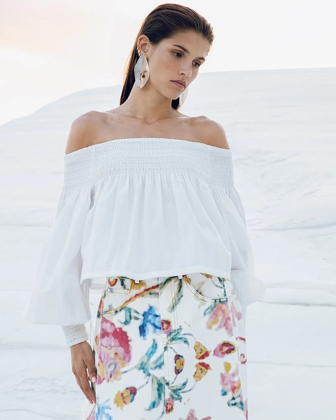 Chemises & Tops>Mes Demoiselles Paris Blouse Pyrite Blanc