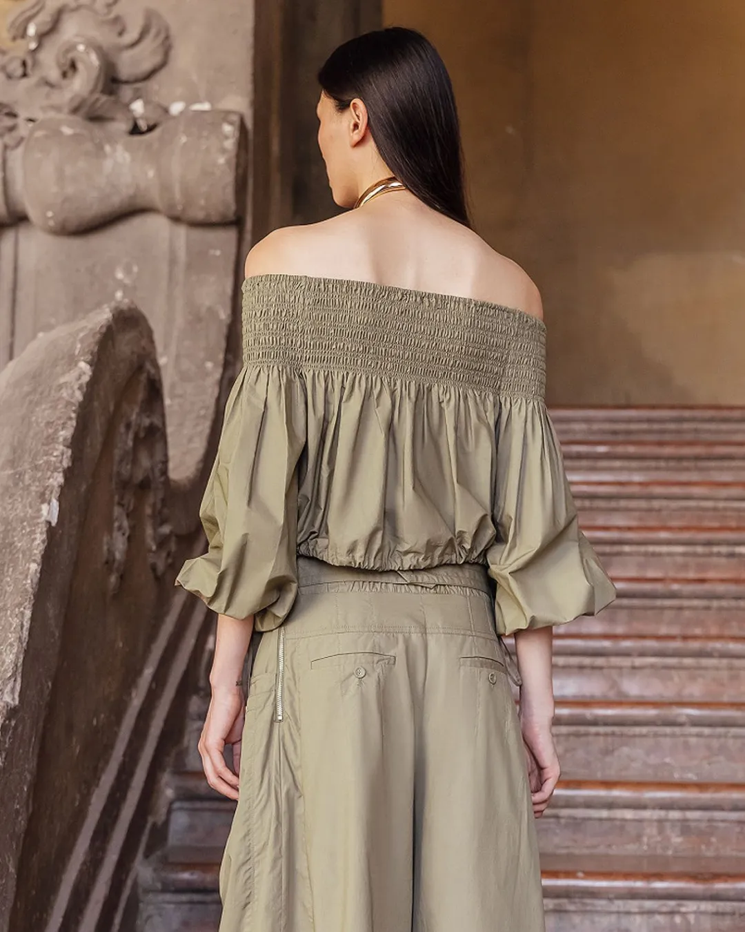 Chemises & Tops>Mes Demoiselles Paris Blouse Pyrite Kaki
