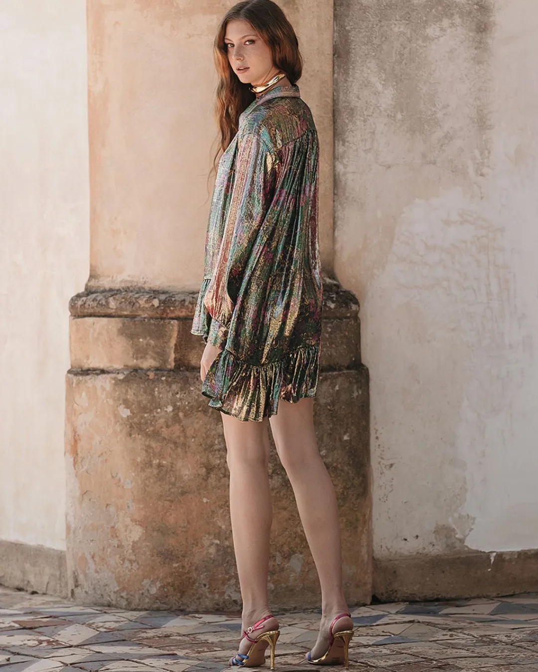 Chemises & Tops>Mes Demoiselles Paris Blouse Rosemay Imprime Rose
