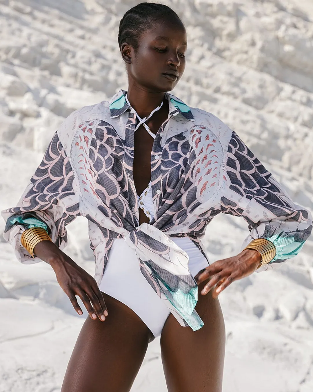 Chemises & Tops>Mes Demoiselles Paris Chemise Buli Turquoise