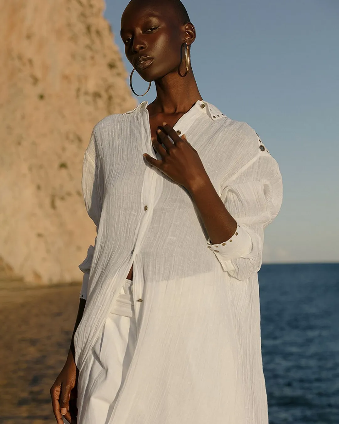 Chemises & Tops>Mes Demoiselles Paris Chemise Gil Blanc Casse