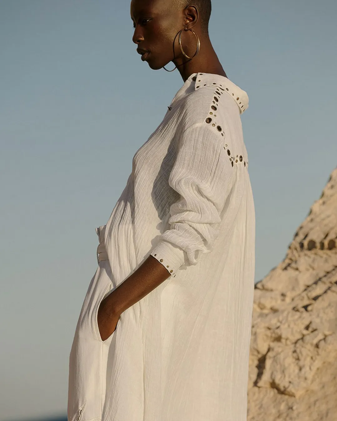 Chemises & Tops>Mes Demoiselles Paris Chemise Gil Blanc Casse