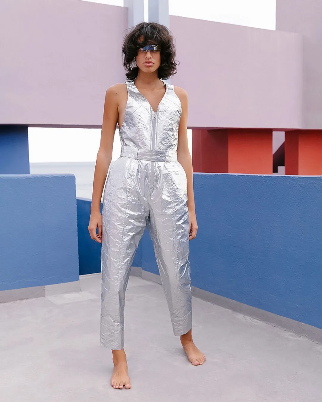 Pantalons>Mes Demoiselles Paris Combinaison Deneb Argent