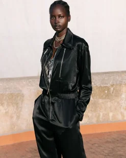 Pantalons>Mes Demoiselles Paris Combinaison Silim Noir