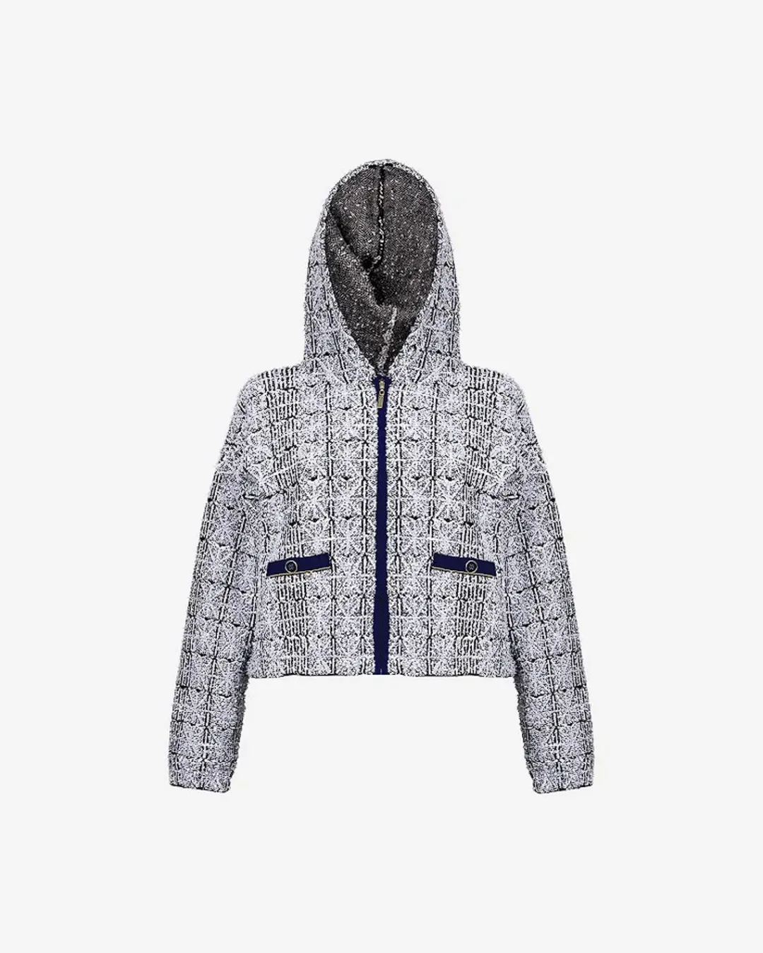 Pulls & Gilets>Mes Demoiselles Paris Gilet Cana Navy / Ecru