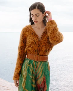 Pulls & Gilets>Mes Demoiselles Paris Gilet Leo Imprime Leopard