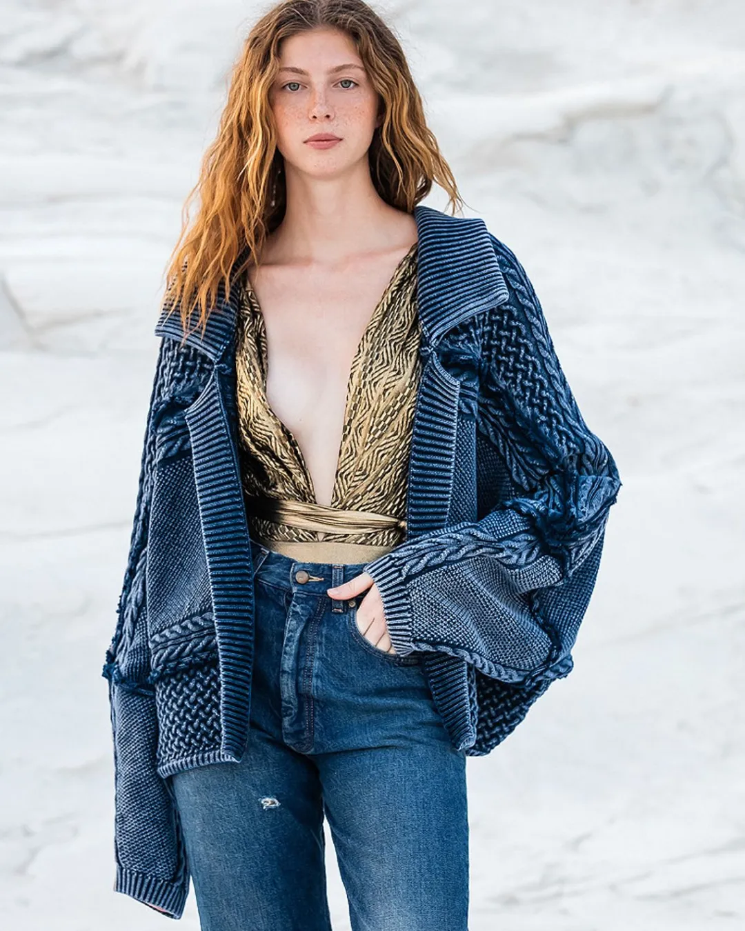 Pulls & Gilets>Mes Demoiselles Paris Gilet Satsuki Bleu Marine