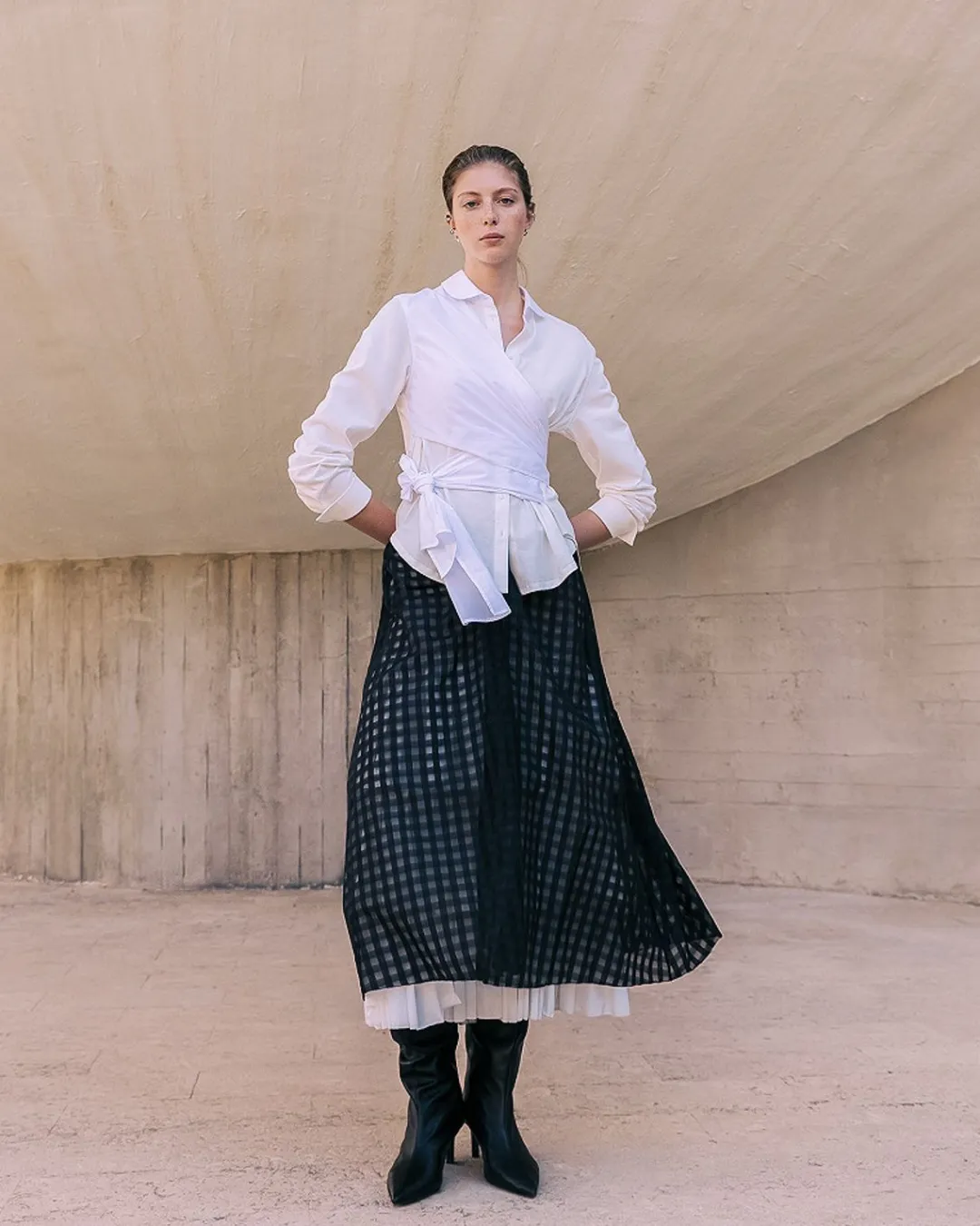 Robes & Jupes>Mes Demoiselles Paris Jupe Conday Noir / Ecru
