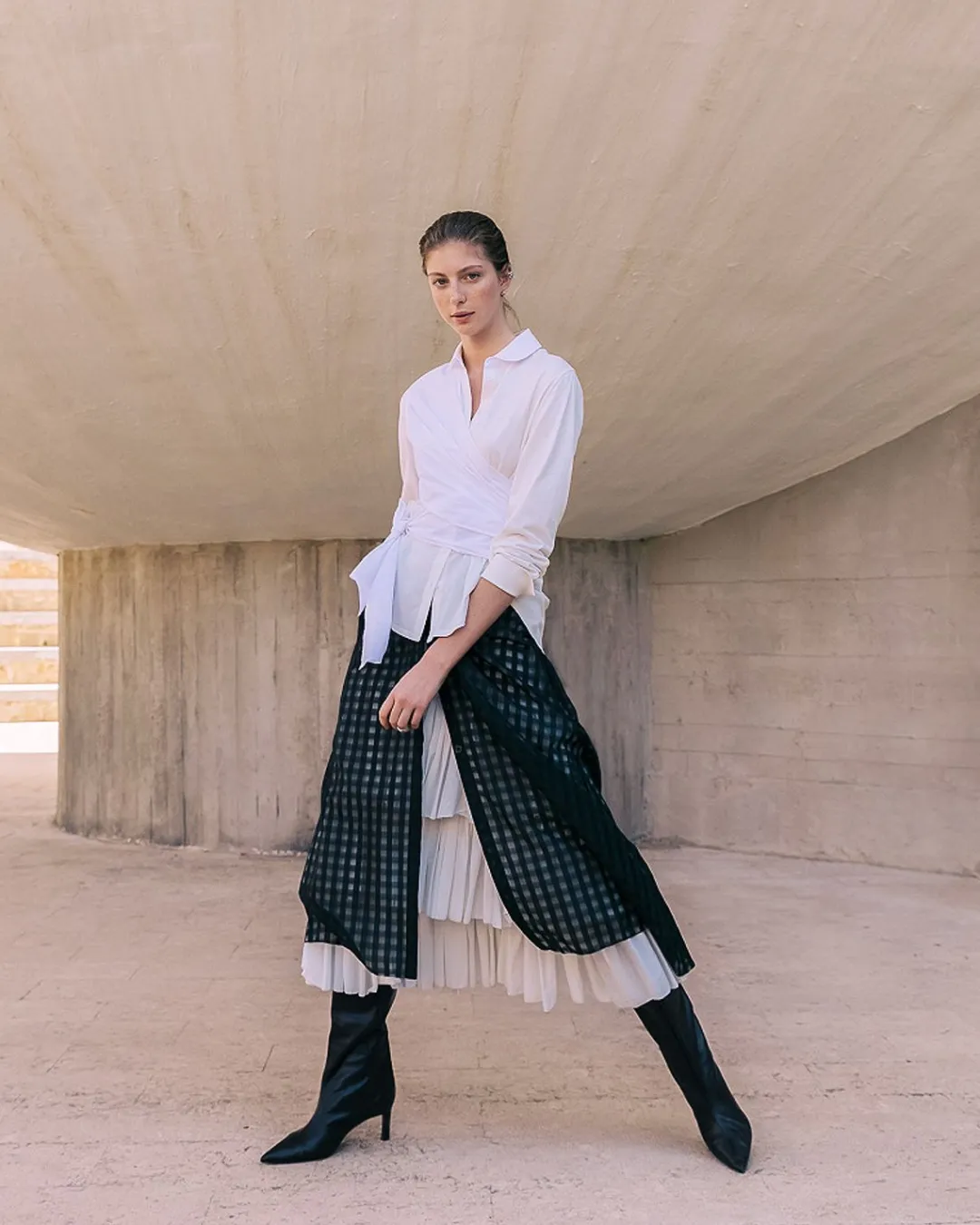 Robes & Jupes>Mes Demoiselles Paris Jupe Conday Noir / Ecru