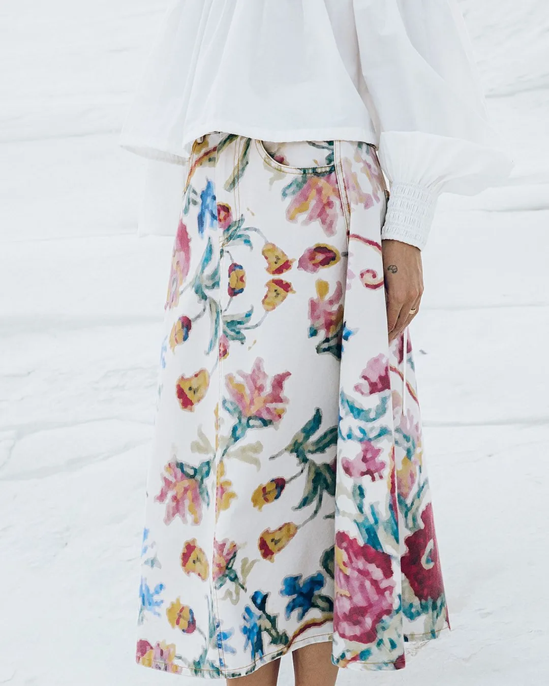 Robes & Jupes>Mes Demoiselles Paris Jupe Jocy Imprime Fleuri