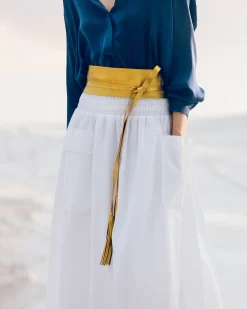 Robes & Jupes>Mes Demoiselles Paris Jupe Pelambre Blanc