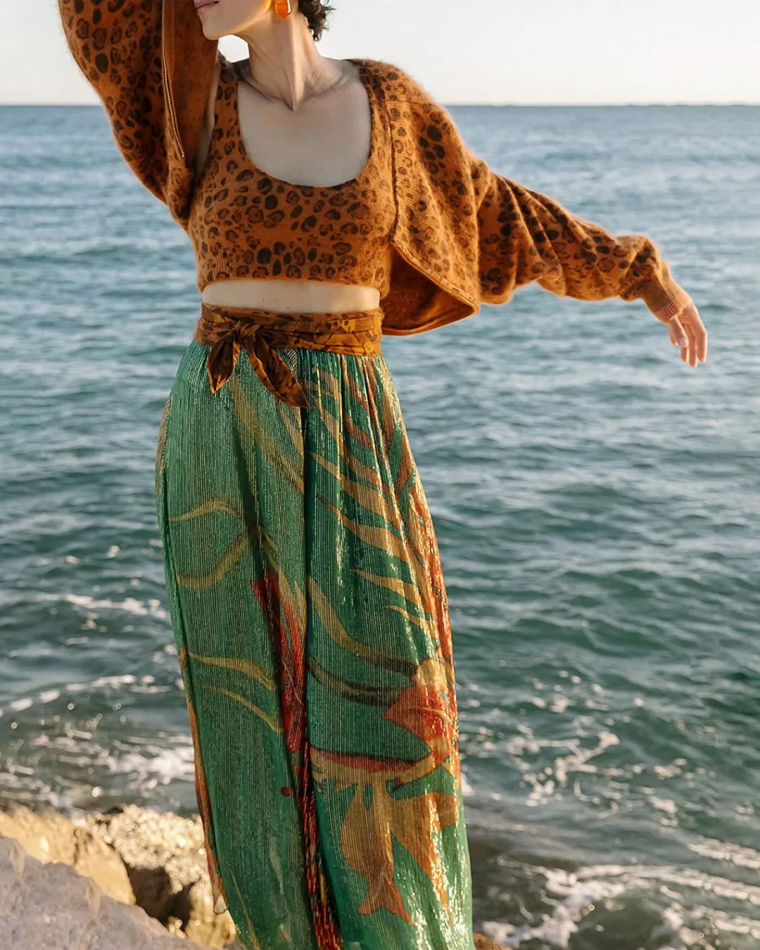 Robes & Jupes>Mes Demoiselles Paris Jupe Piou Imprime Palmier