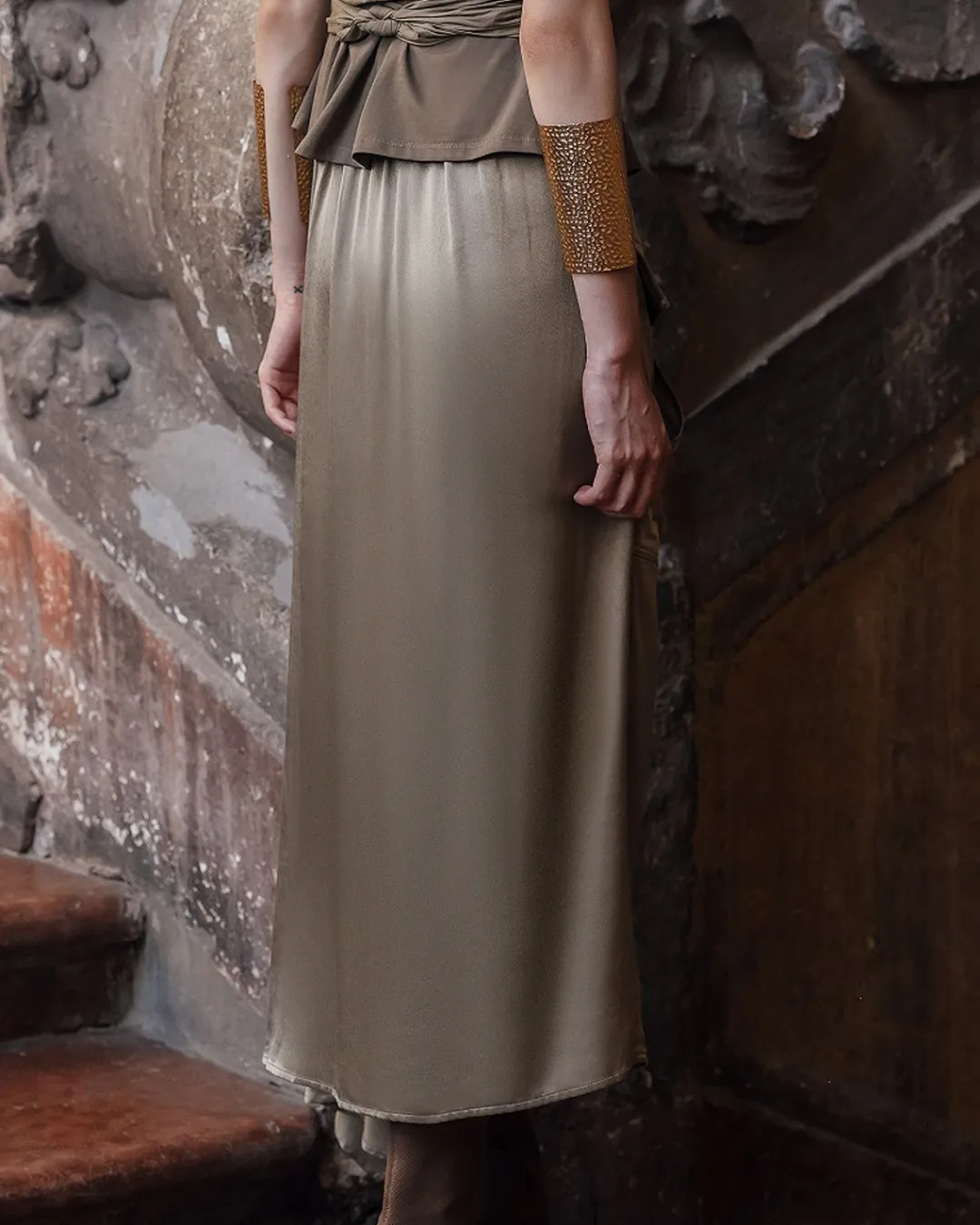 Robes & Jupes>Mes Demoiselles Paris Jupe Soline Kaki