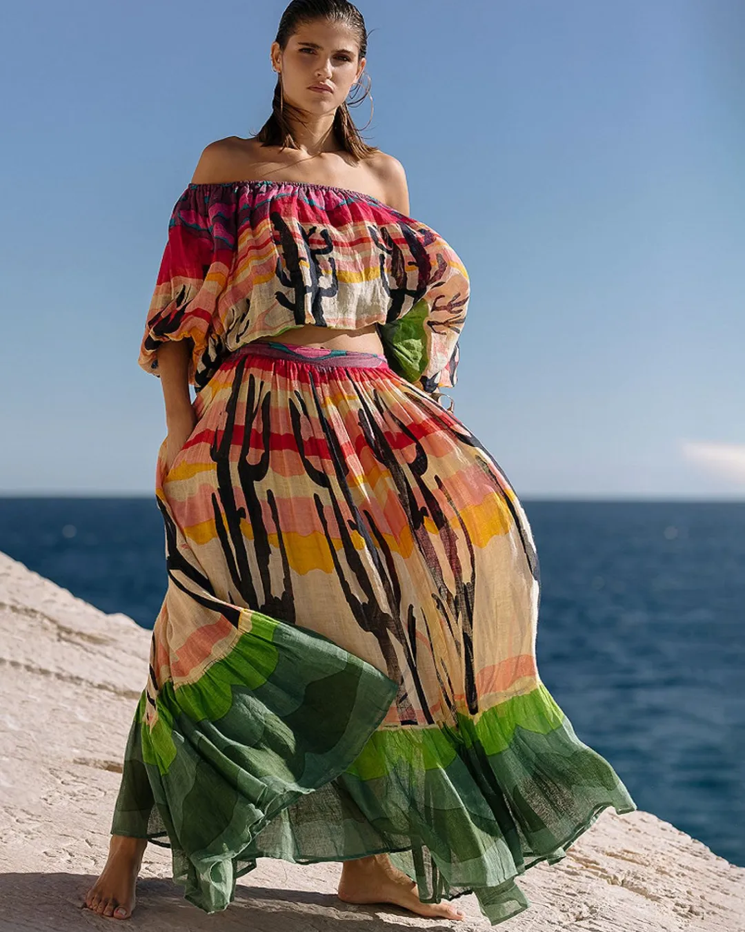 Robes & Jupes>Mes Demoiselles Paris Jupe Sonoran Multicolore