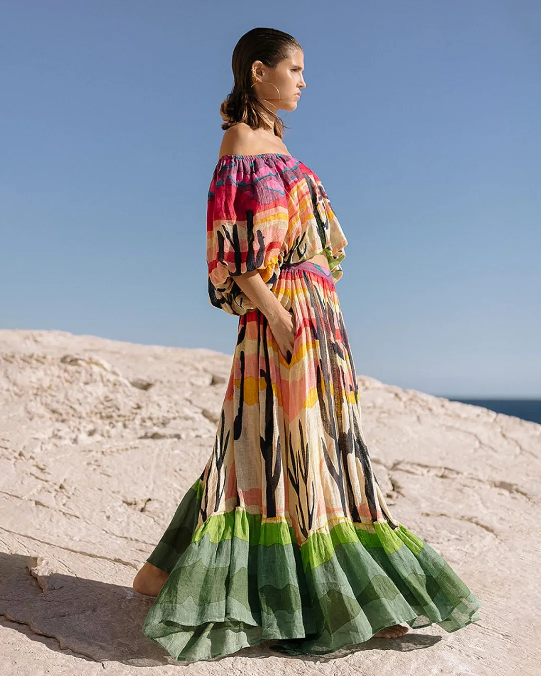 Robes & Jupes>Mes Demoiselles Paris Jupe Sonoran Multicolore