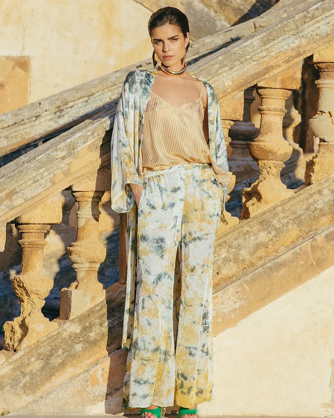 Kimonos & Ponchos>Mes Demoiselles Paris Kimono Issor Kaki / Ocre