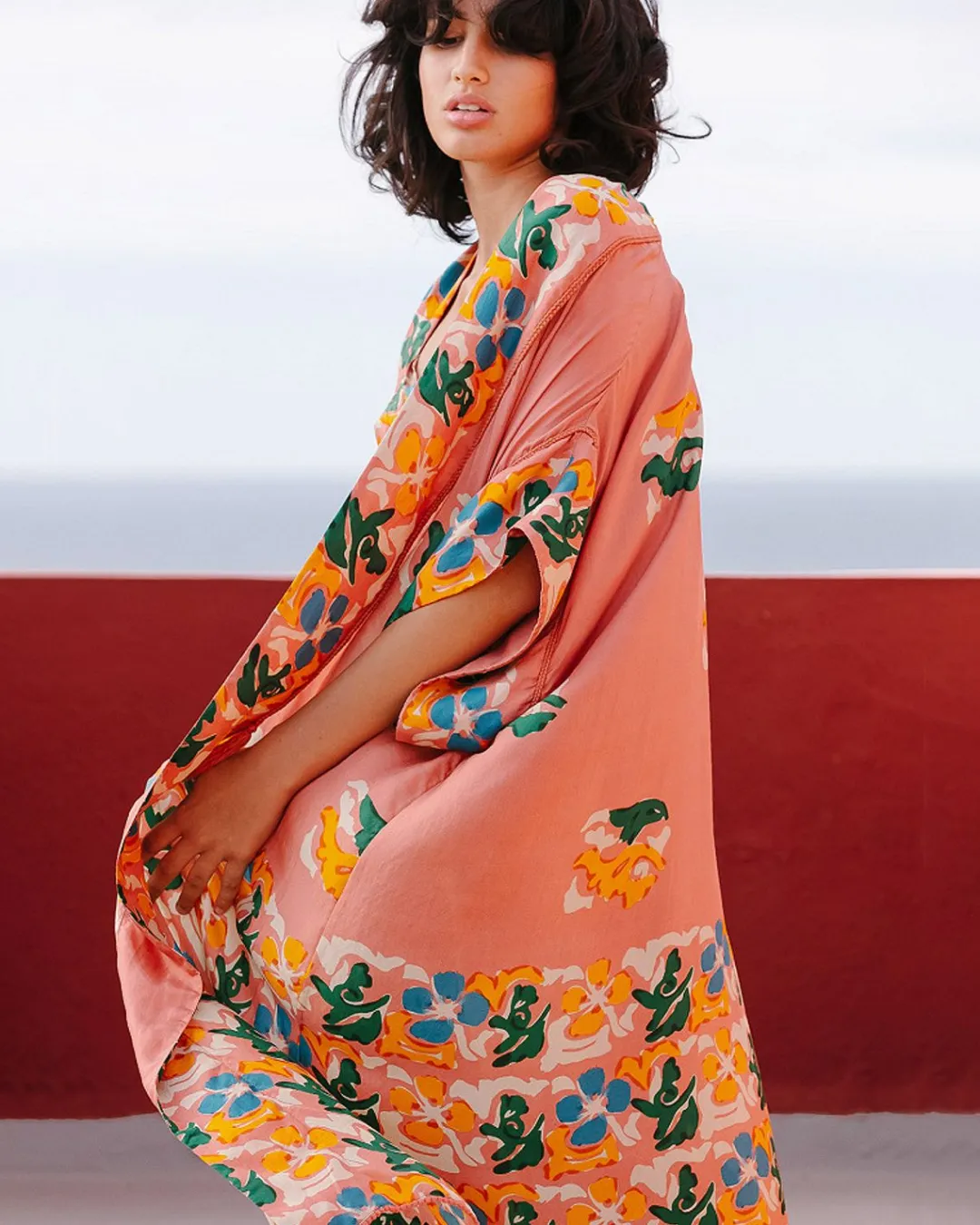 Kimonos & Ponchos>Mes Demoiselles Paris Kimono Wonda Imprime Fleuri