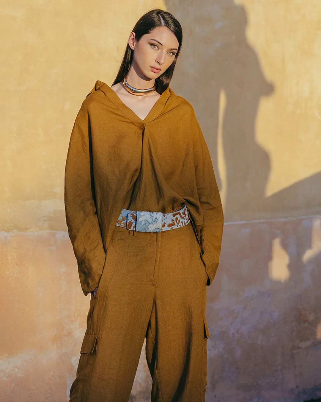 Pantalons>Mes Demoiselles Paris Pantalon Cyr Bronze