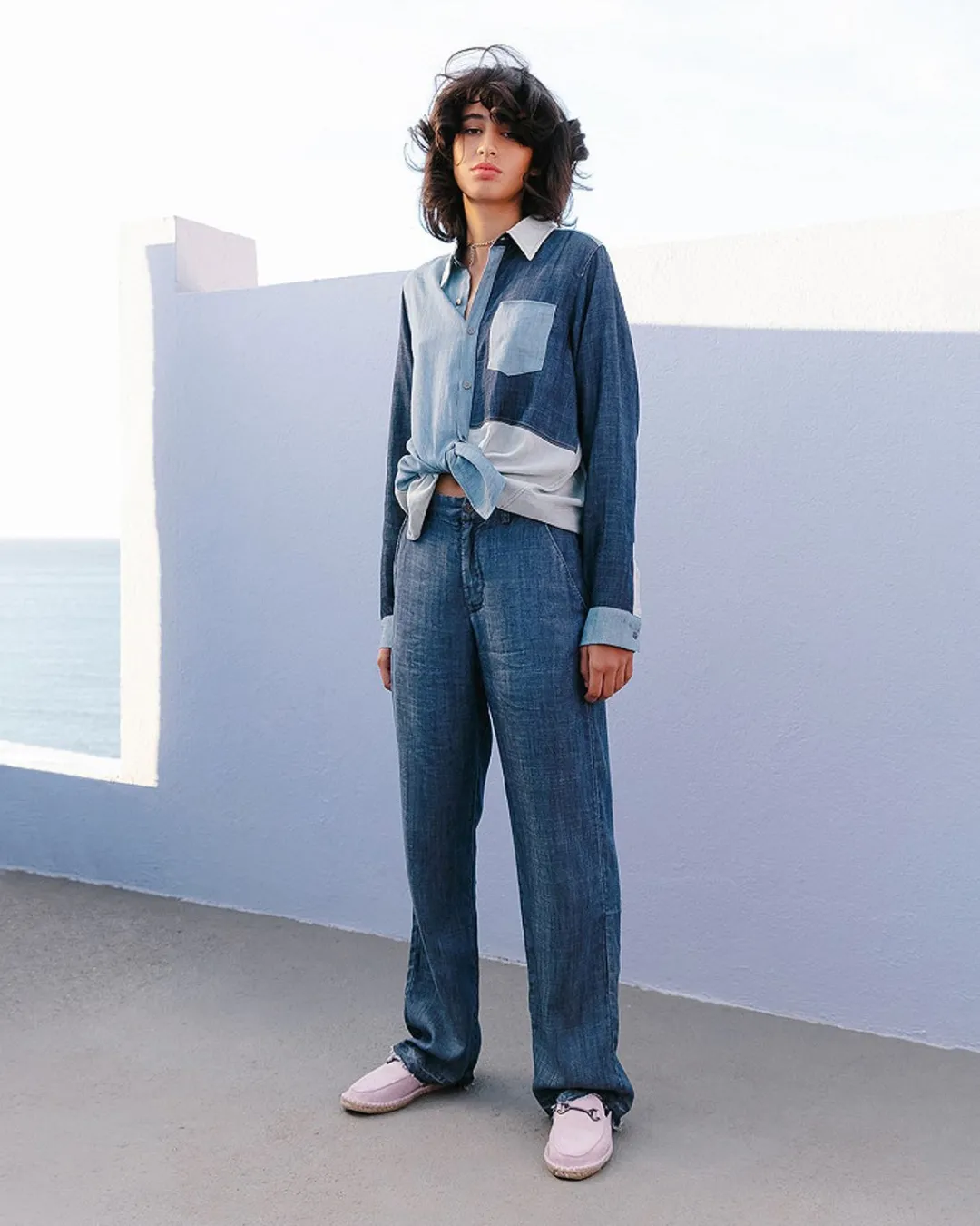 Pantalons>Mes Demoiselles Paris Pantalon Daly Denim