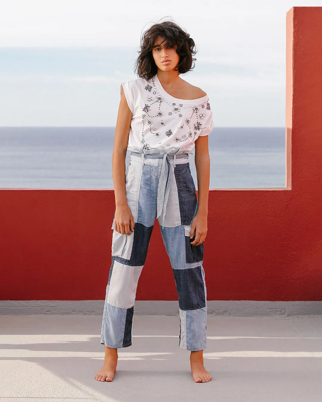 Pantalons>Mes Demoiselles Paris Pantalon Dante Denim