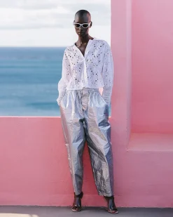 Pantalons>Mes Demoiselles Paris Pantalon Dif Argent