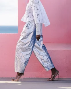 Pantalons>Mes Demoiselles Paris Pantalon Dif Argent