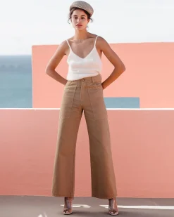 Pantalons>Mes Demoiselles Paris Pantalon Grace Ocre