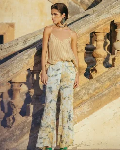 Pantalons>Mes Demoiselles Paris Pantalon Ipan Kaki / Ocre