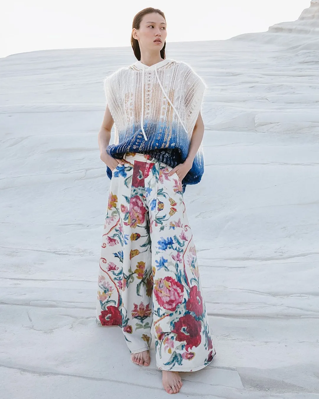 Pantalons>Mes Demoiselles Paris Pantalon Jopa Imprime Fleuri