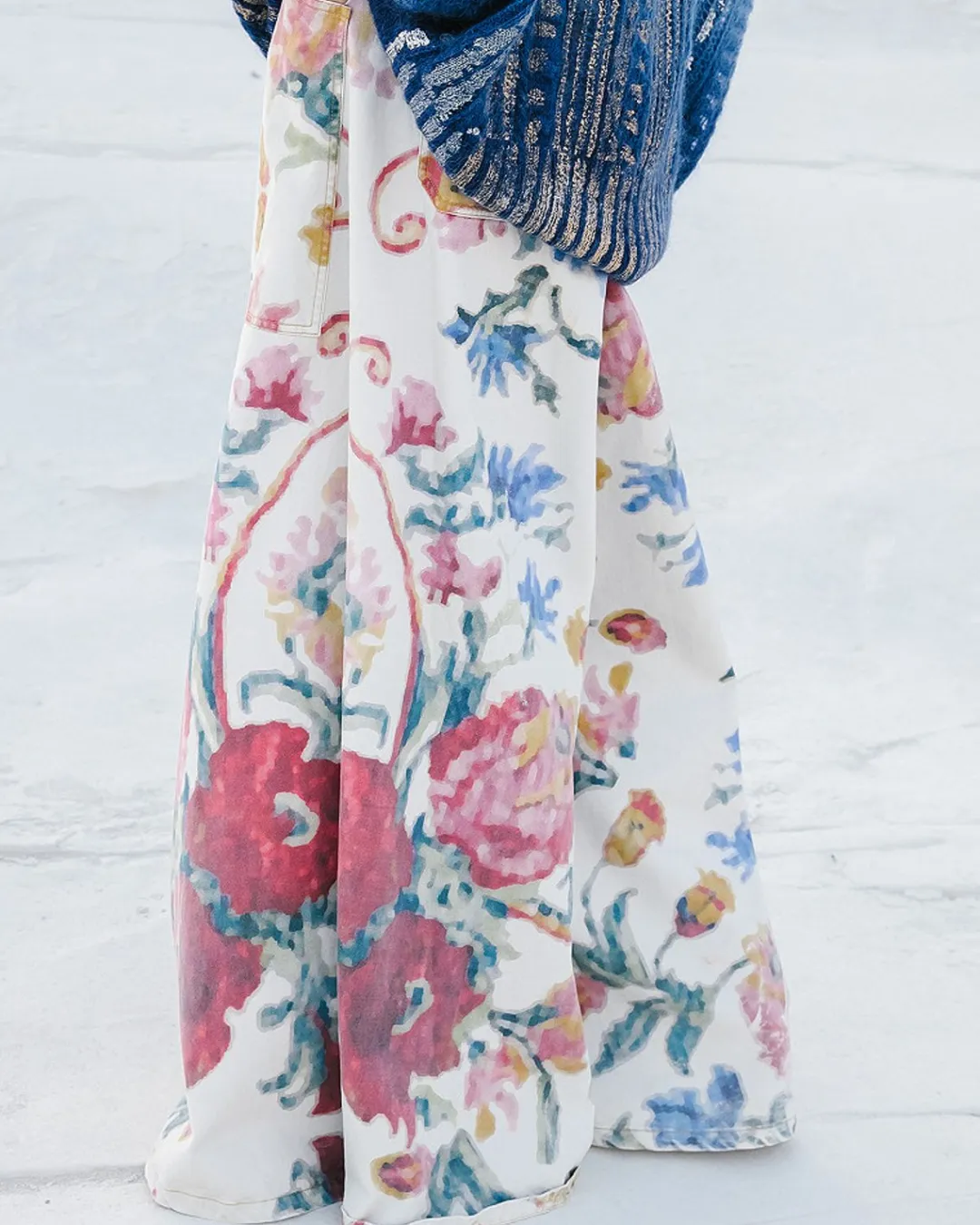 Pantalons>Mes Demoiselles Paris Pantalon Jopa Imprime Fleuri