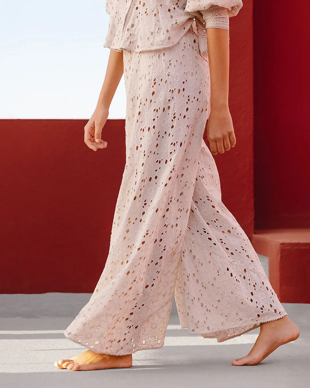 Pantalons>Mes Demoiselles Paris Pantalon Larson Ecru