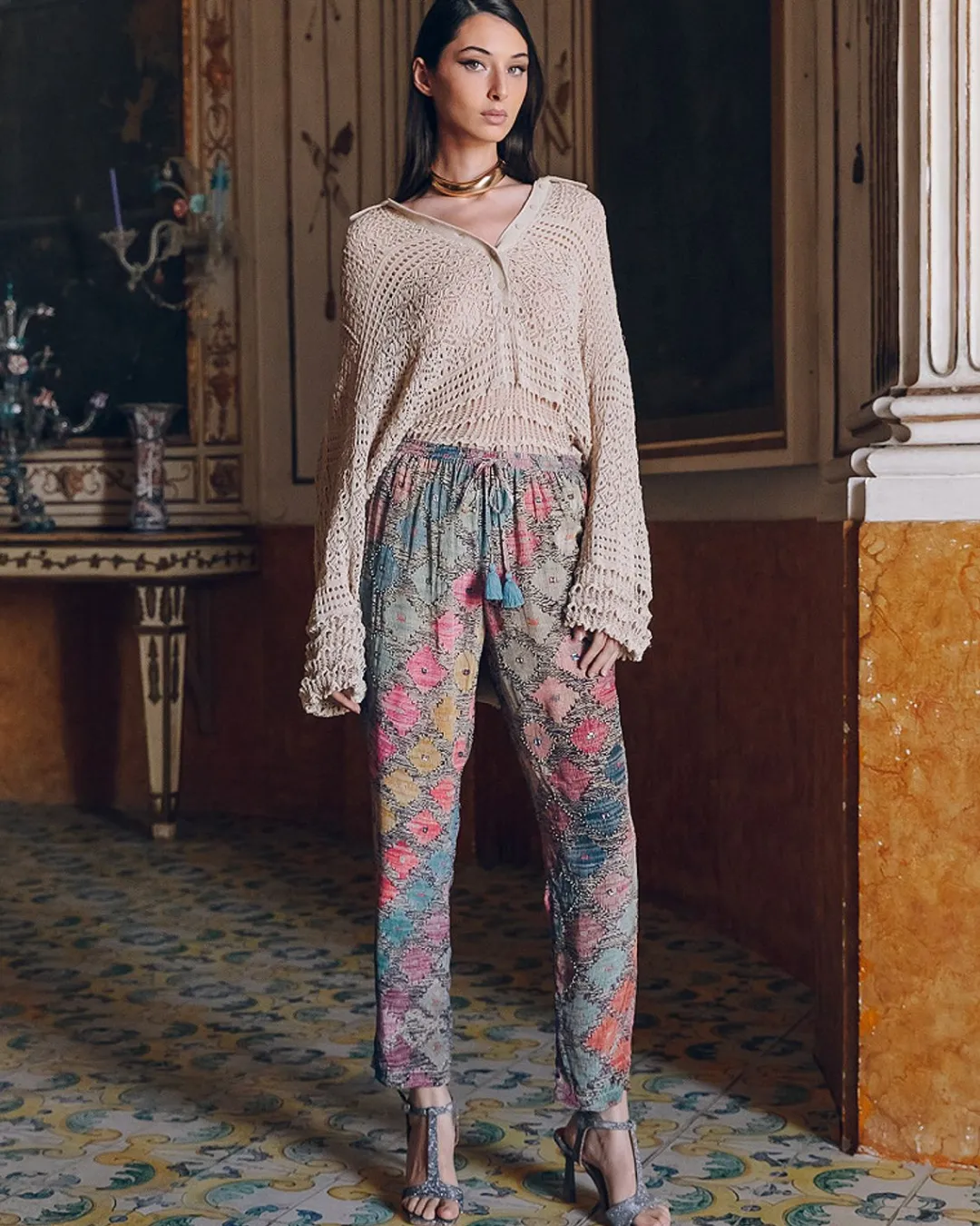 Pantalons>Mes Demoiselles Paris Pantalon Oriana Multicolore
