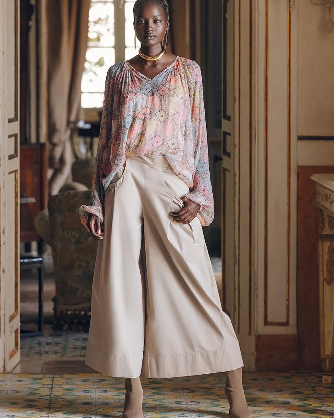 Pantalons>Mes Demoiselles Paris Pantalon Paline Sable