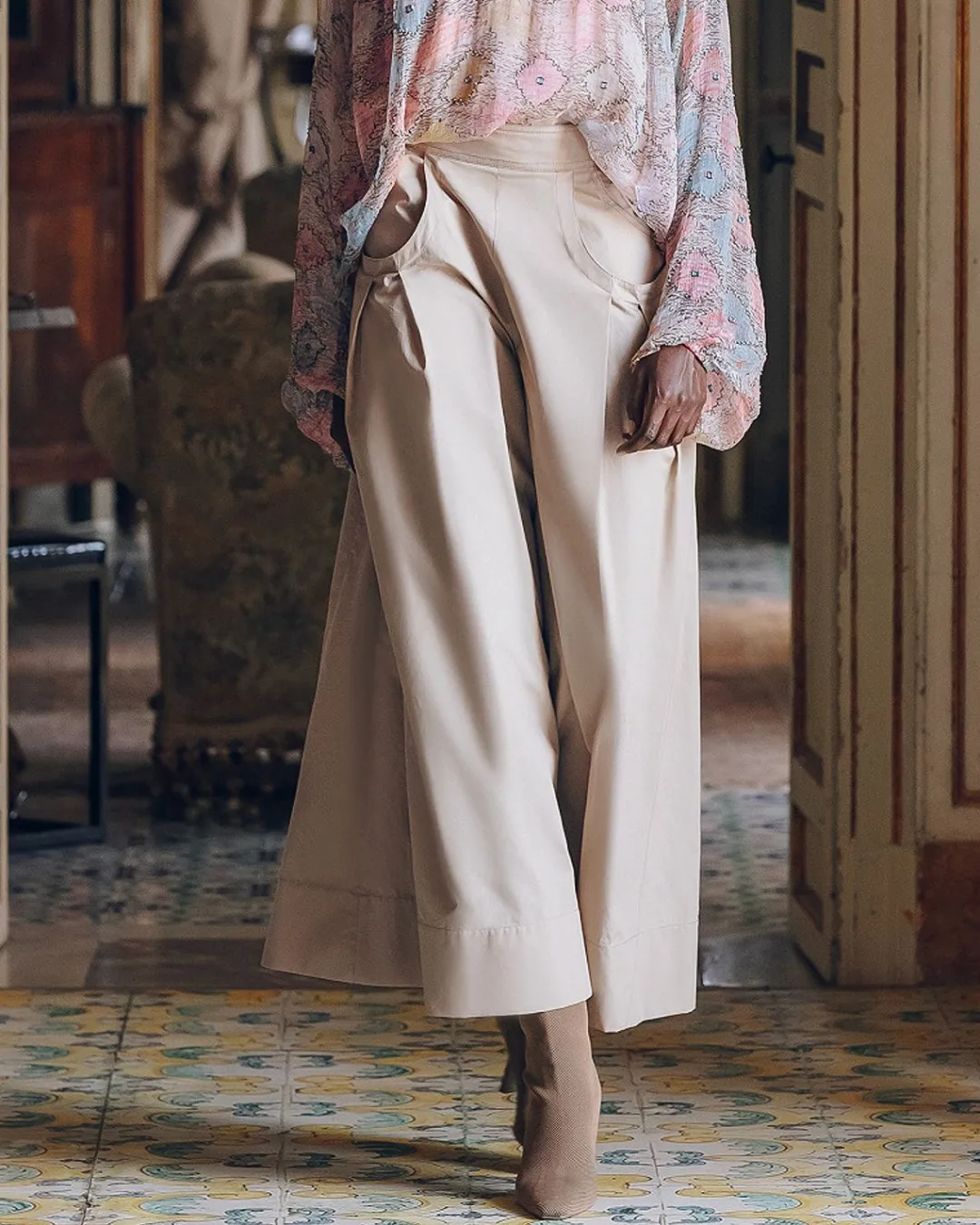 Pantalons>Mes Demoiselles Paris Pantalon Paline Sable