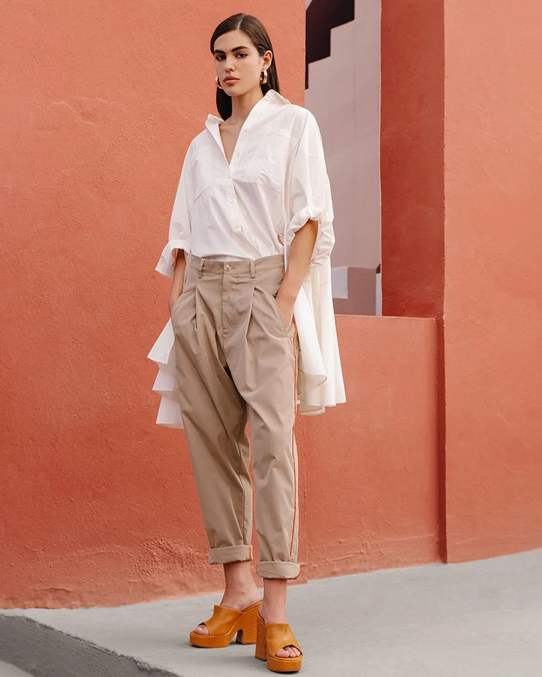 Pantalons>Mes Demoiselles Paris Pantalon Richelieu Bronze