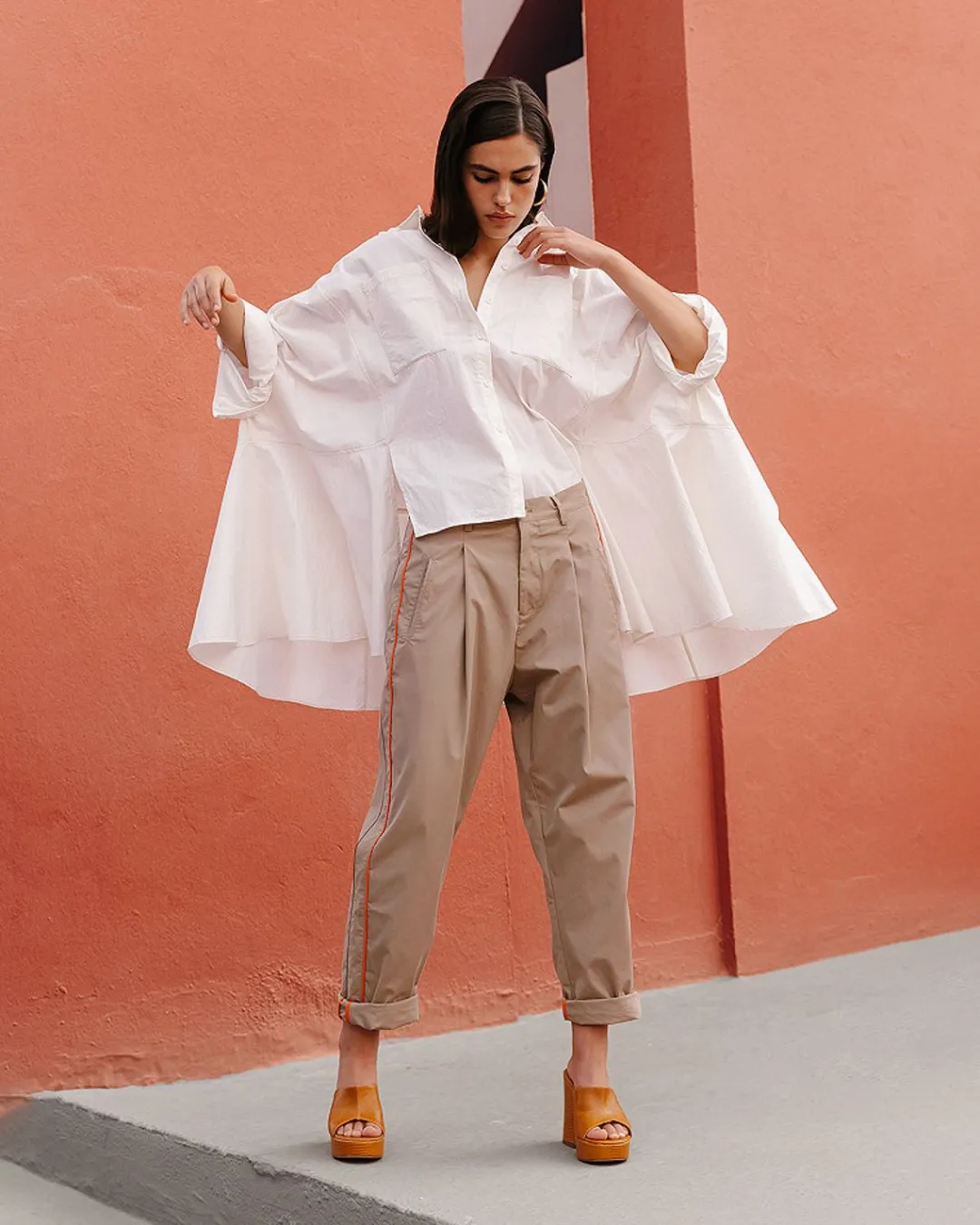 Pantalons>Mes Demoiselles Paris Pantalon Richelieu Bronze
