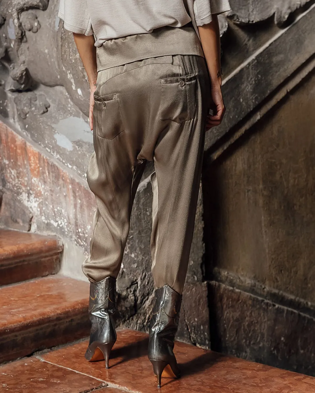 Pantalons>Mes Demoiselles Paris Pantalon Salsa Kaki