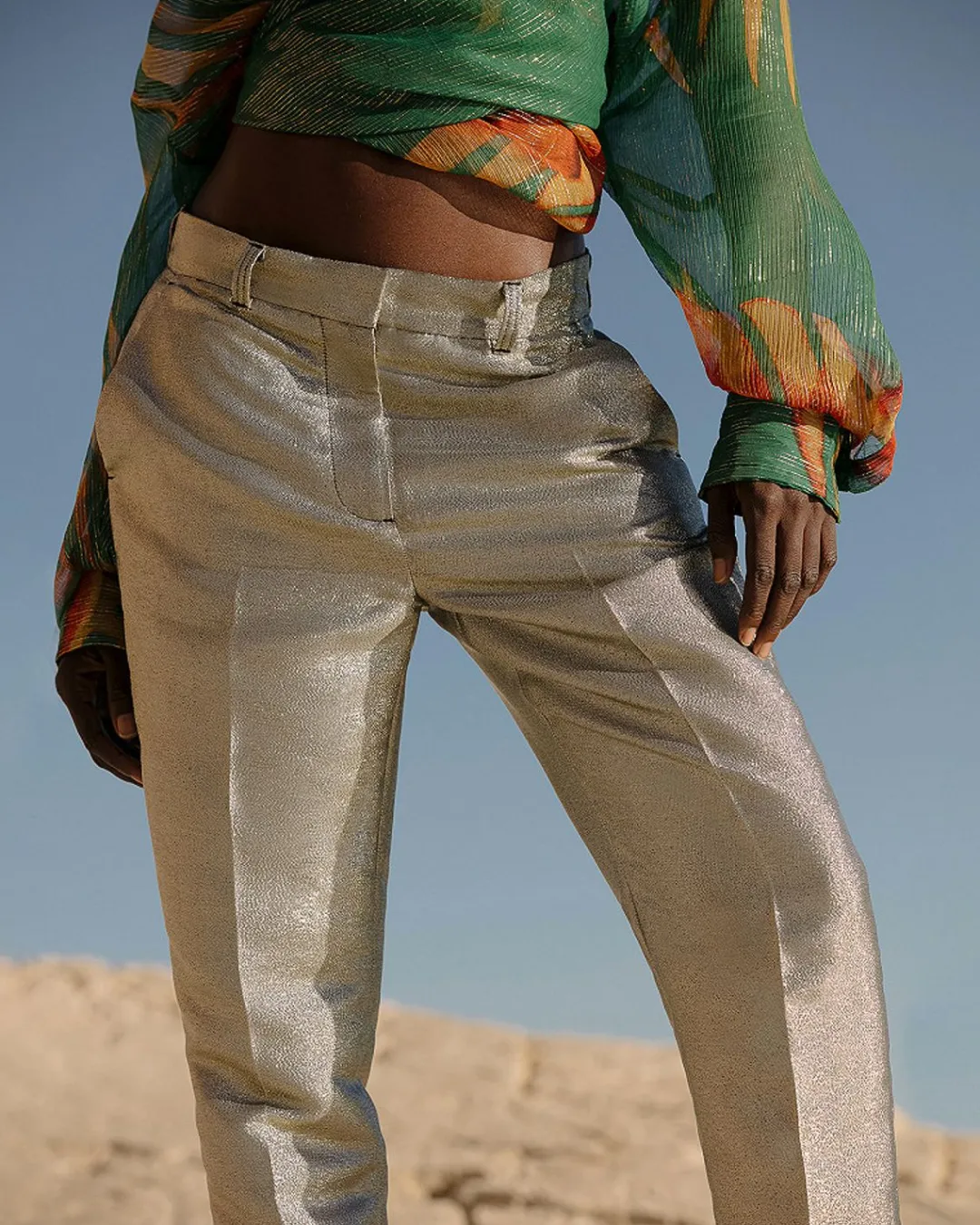 Pantalons>Mes Demoiselles Paris Pantalon Sanders Argent