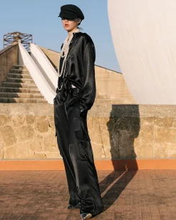 Pantalons>Mes Demoiselles Paris Pantalon Silma Noir