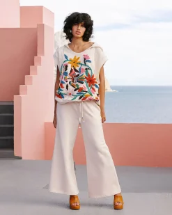 Pantalons>Mes Demoiselles Paris Pantalon Tala Spe Ecru