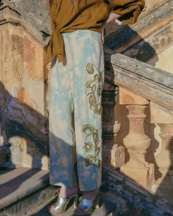 Pantalons>Mes Demoiselles Paris Pantalon Ukil Bleu